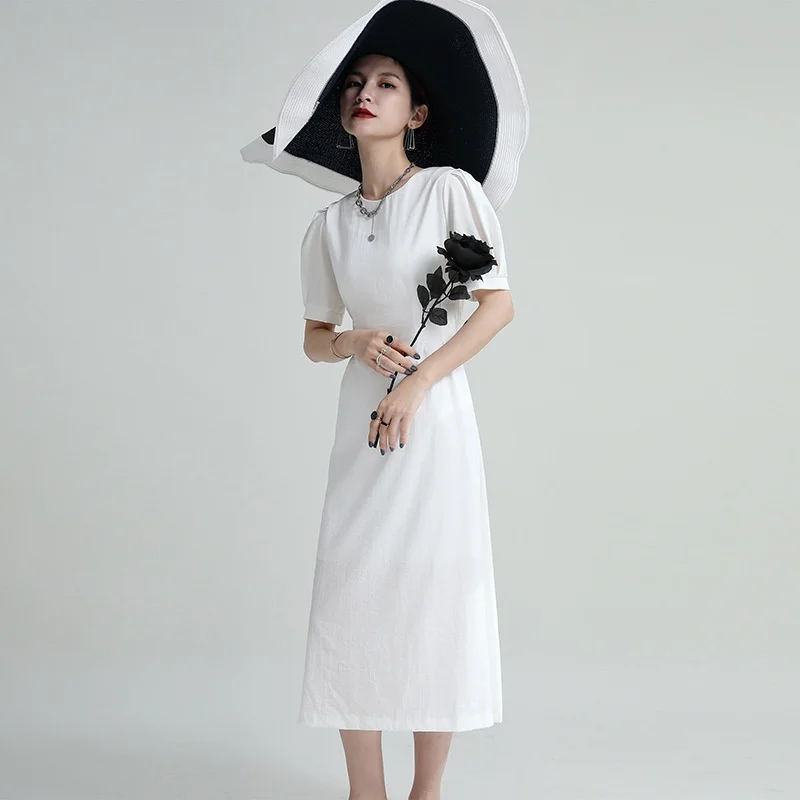 Summer Women's Puff Sve Waist Dr Zhonhuang Rizhen Basic Sle Princ Skirt ort Sve round Ne Ciwalk Dr
Summer Women's Puff Sve Waist Dr Zhonhuang Rizhen Basic Sle Princ Skirt ort Sve round Ne Ciwalk Dr