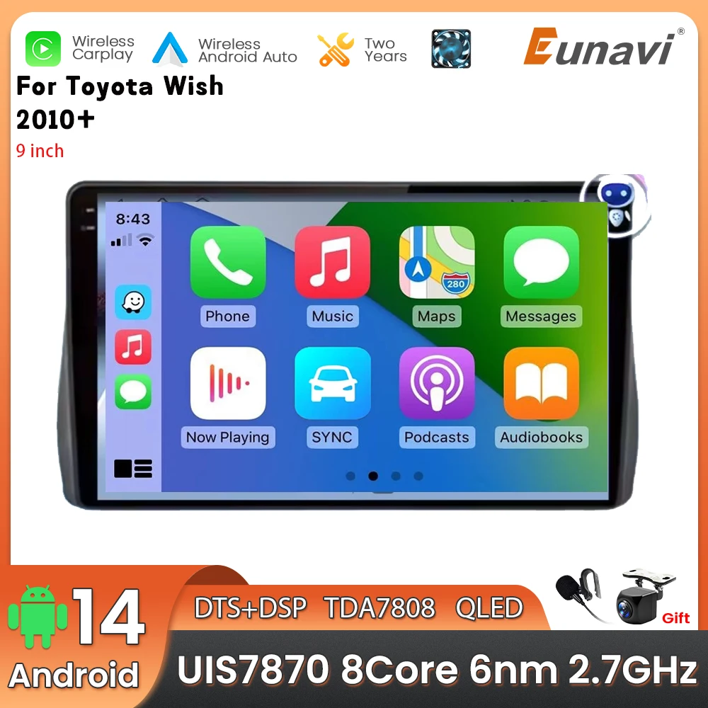 Автомобильный мультимедийный плеер Android 14 2 Din для Toyota Wish 2010+, головное устройство, стерео GPS-навигация BT WIFI
Автомобильный мультимедийный плеер Android 14 2 Din для Toyota Wish 2010+, головное устройство, стерео GPS-навигация BT WIFI
