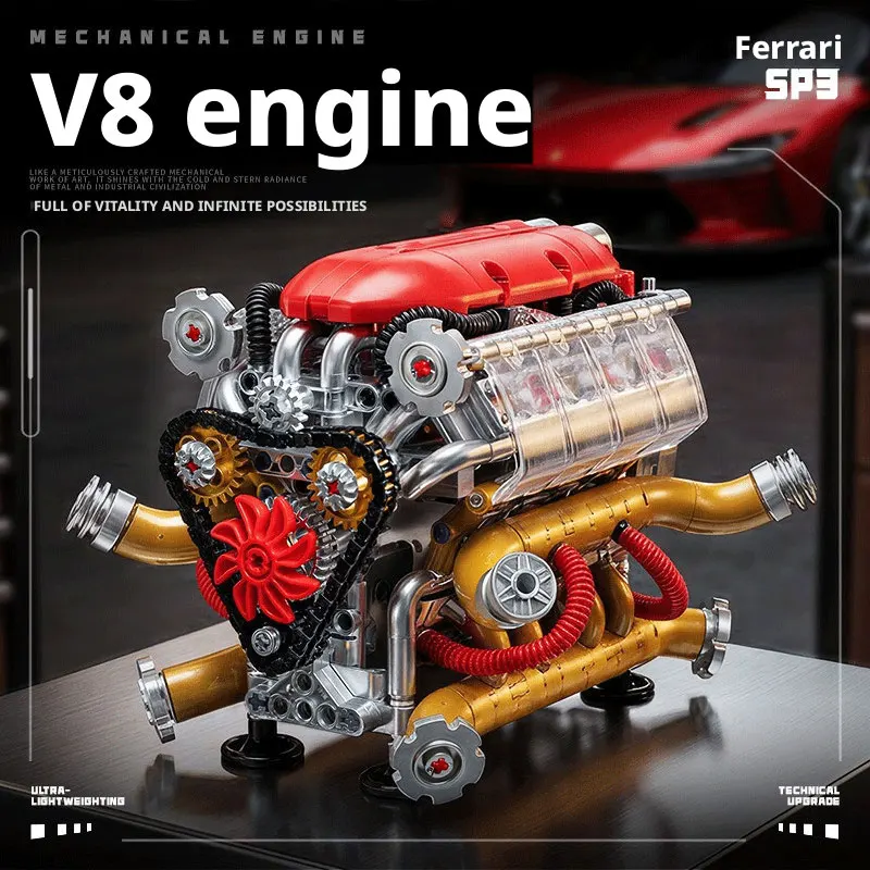 V8 Engine Motorized Simulation Building Blocks Supercar SP3 Mechanical Model Electric Drive Tech Toy Gift For Boys Adults
V8 Engine Motorized Simulation Building Blocks Supercar SP3 Mechanical Model Electric Drive Tech Toy Gift For Boys Adults