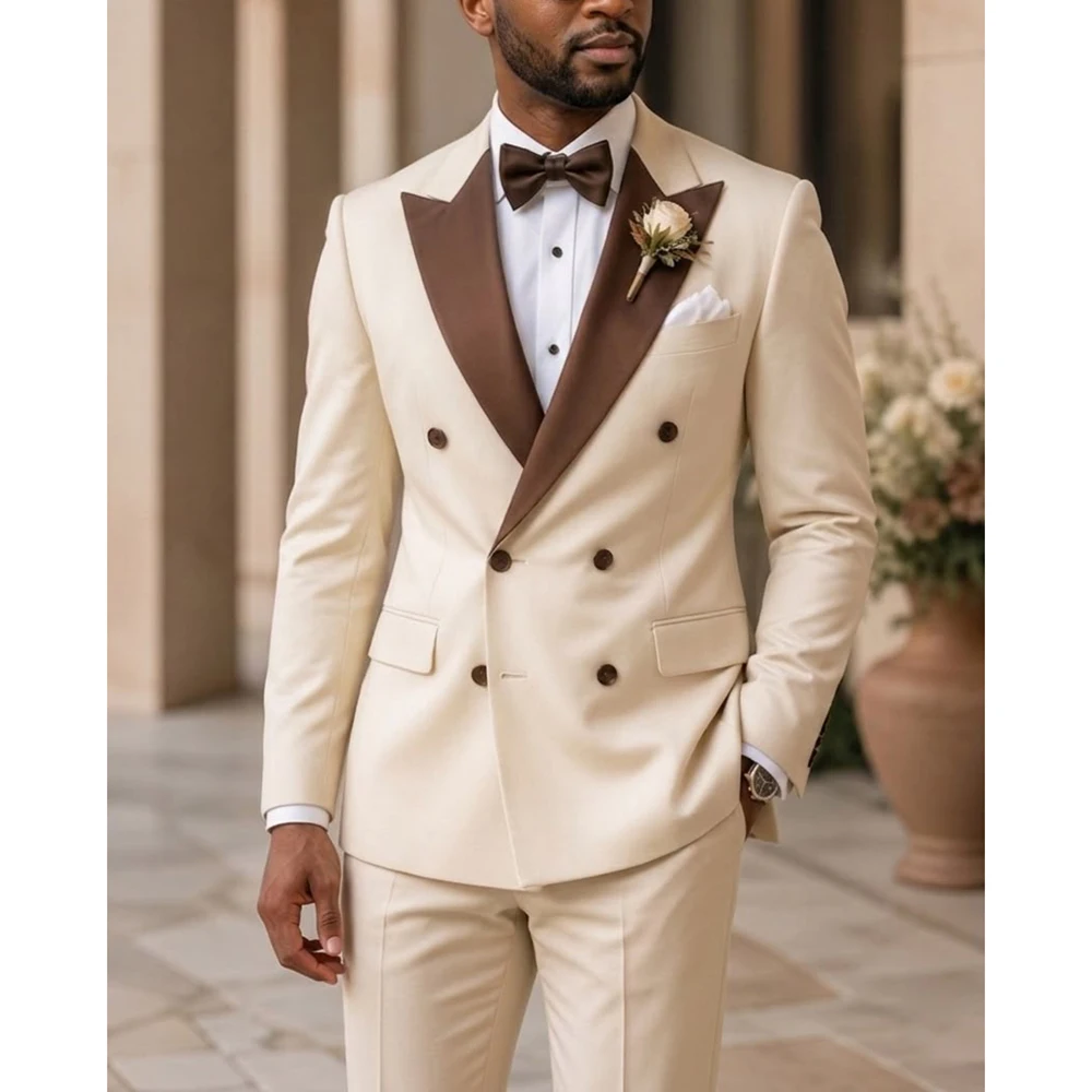Men Double Breasted Tuxedo Suit Fashion Peak Lapel Wear Formal Wedding Modern Gentleman Groom Prom Party 2 Piece Outfit
Men Double Breasted Tuxedo Suit Fashion Peak Lapel Wear Formal Wedding Modern Gentleman Groom Prom Party 2 Piece Outfit