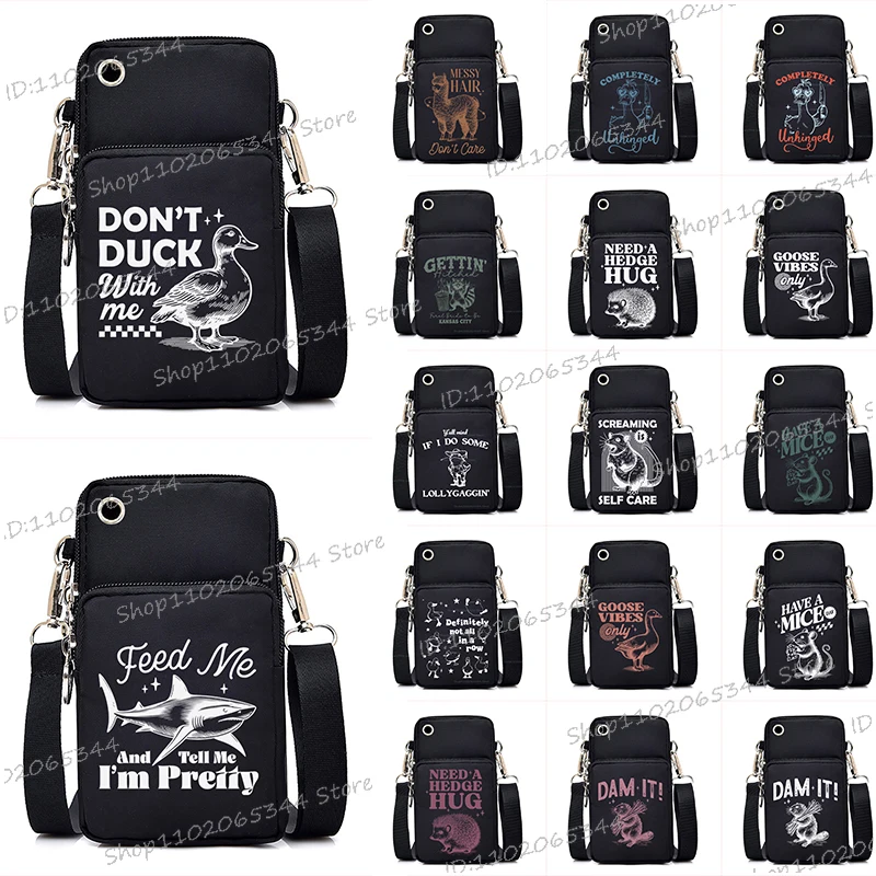Vintage Animal Print Small Handbags Cartoon Duck Opossum Women Crossbody Bags Humorous Quotes Shoulder Bag Mini Mobile Phone Bag
Vintage Animal Print Small Handbags Cartoon Duck Opossum Women Crossbody Bags Humorous Quotes Shoulder Bag Mini Mobile Phone Bag