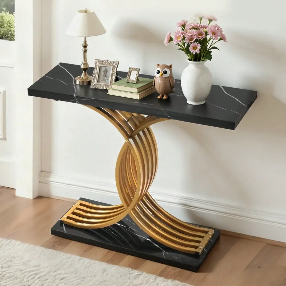 In Gold Console Table, Modern Desk Behind The Couch, Wood Rectangle Entrance Desk, Narrow Long Sofa Table Accent Stand With Met
In Gold Console Table, Modern Desk Behind The Couch, Wood Rectangle Entrance Desk, Narrow Long Sofa Table Accent Stand With Met