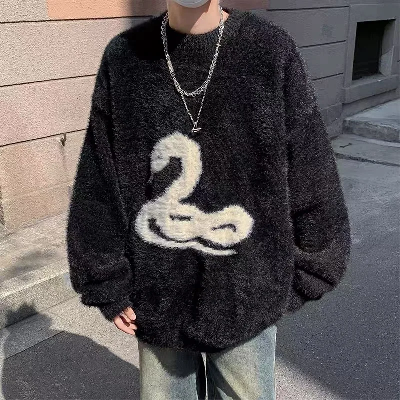 Осенне-зимний мужской свитер большого размера из искусственного меха норки, пушистый, вязаный, в стиле ретро, модный, свободный, с узором под змеиную кожу, в гонконгском стиле
Осенне-зимний мужской свитер большого размера из искусственного меха норки, пушистый, вязаный, в стиле ретро, модный, свободный, с узором под змеиную кожу, в гонконгском стиле