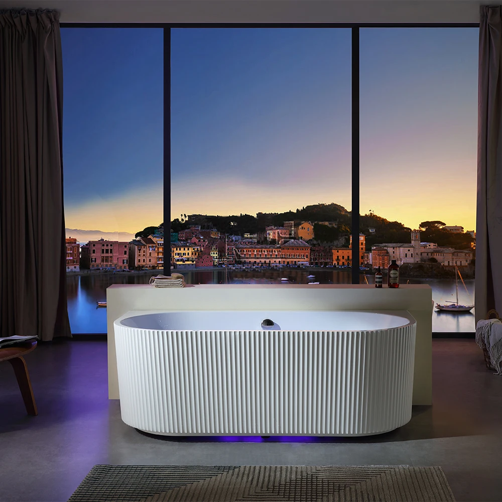 Free Standing Acrylic with LED Light Modern Single Bathtub for Bathroom
Free Standing Acrylic with LED Light Modern Single Bathtub for Bathroom