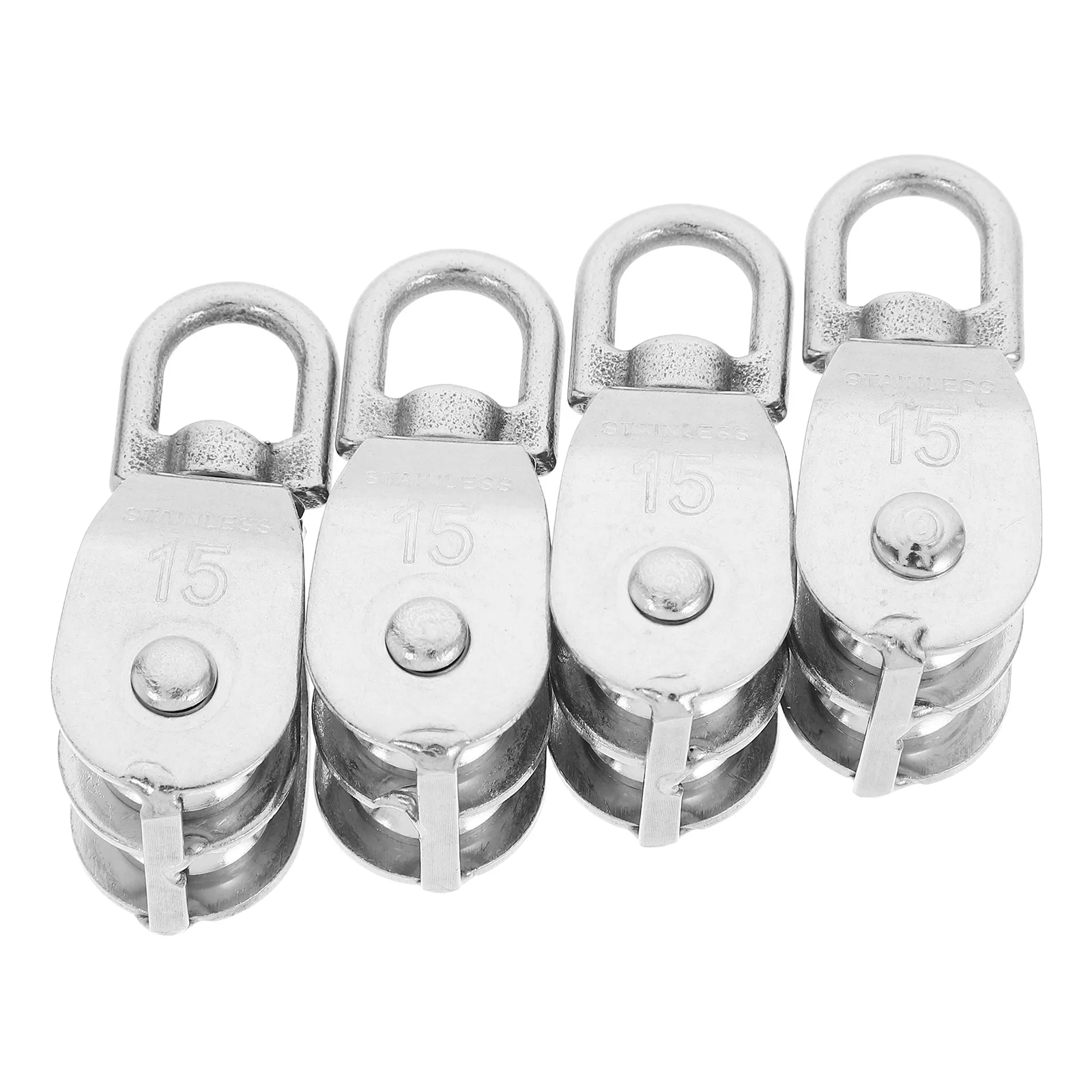 4pcs Stainless Steel Pulley Swivel Double Block Wire Rope Traction Lifting Tool Heavy Duty Portable Safe Reliable
4pcs Stainless Steel Pulley Swivel Double Block Wire Rope Traction Lifting Tool Heavy Duty Portable Safe Reliable