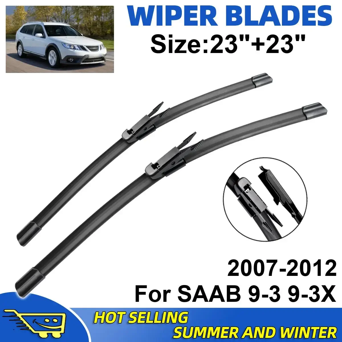 2PCS Wiper Blades Set Kit For SAAB 9-3 9-3X 2007-2012 Front Windshield Brushes Windscreen Window Accessories
2PCS Wiper Blades Set Kit For SAAB 9-3 9-3X 2007-2012 Front Windshield Brushes Windscreen Window Accessories