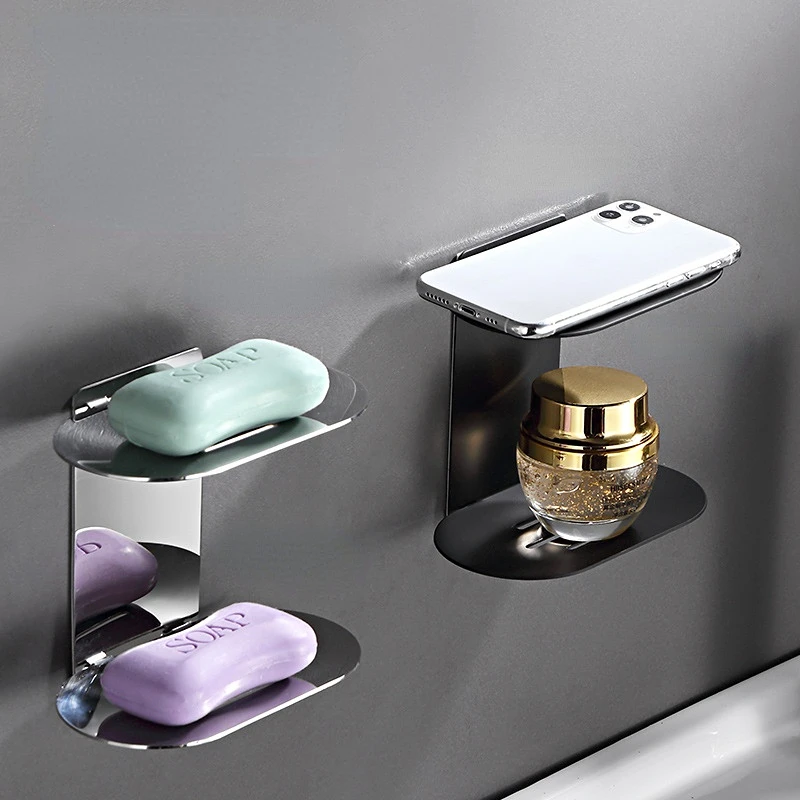 Practical Non-drilling Stainless Steel Can Disassemble and Wash Double Soap Dish Bathroom Soap Box Multi-purpose Storage Rack
Practical Non-drilling Stainless Steel Can Disassemble and Wash Double Soap Dish Bathroom Soap Box Multi-purpose Storage Rack