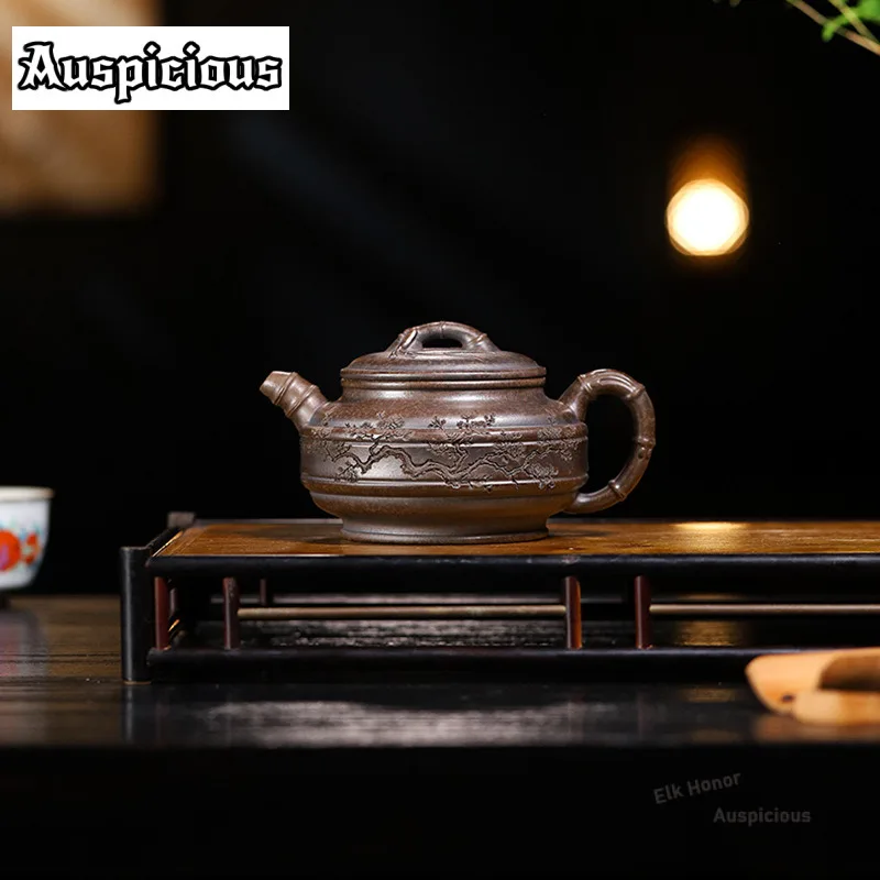 380 мл Исин Фиолетовые глиняные чайники ручной работы Bamnoo Барабанный горшок Сырая руда Бронзовая грязь Чайник Китайский чайный сервиз Zisha Чайные предметы
380 мл Исин Фиолетовые глиняные чайники ручной работы Bamnoo Барабанный горшок Сырая руда Бронзовая грязь Чайник Китайский чайный сервиз Zisha Чайные предметы