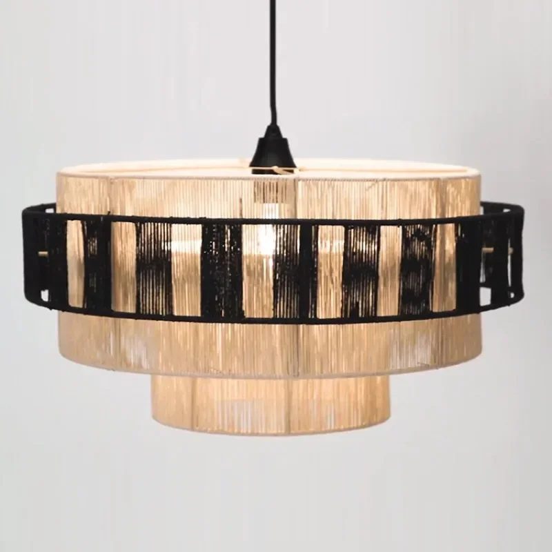 GHEUVNJ Japanese style creative personality hemp rope woven lamp, living room, bedroom, dining room, homestay, Nordic pendant l
GHEUVNJ Japanese style creative personality hemp rope woven lamp, living room, bedroom, dining room, homestay, Nordic pendant l