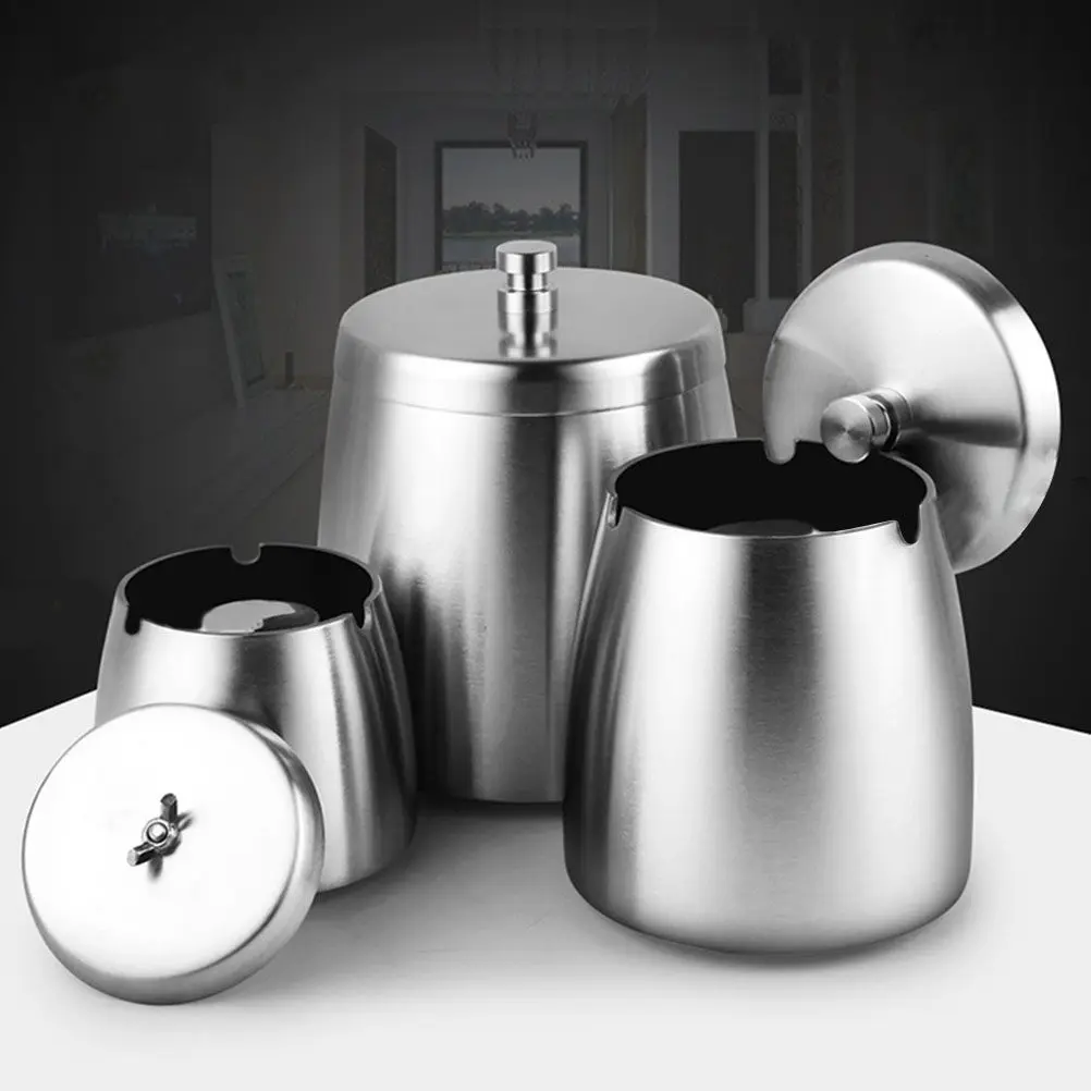 Набор из 1-го комплекта пепельниц из нержавеющей стали с крышкой, ветрозащитная настольная декоративная пепельница для дома, отеля, ресторана, подарок для курильщиков сигар, металлическая пепельница
Набор из 1-го комплекта пепельниц из нержавеющей стали с крышкой, ветрозащитная настольная декоративная пепельница для дома, отеля, ресторана, подарок для курильщиков сигар, металлическая пепельница