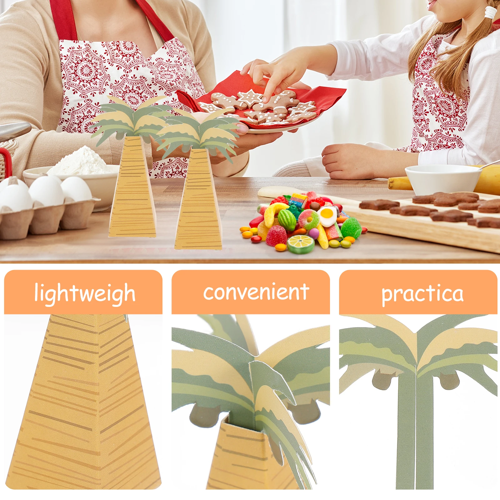 24pcs Candy Boxes Palm Tree Favor Box Gift Bags Wrapping Supplies Tropical Party Coconut Craft Paper Wedding Storage Sweet
24pcs Candy Boxes Palm Tree Favor Box Gift Bags Wrapping Supplies Tropical Party Coconut Craft Paper Wedding Storage Sweet