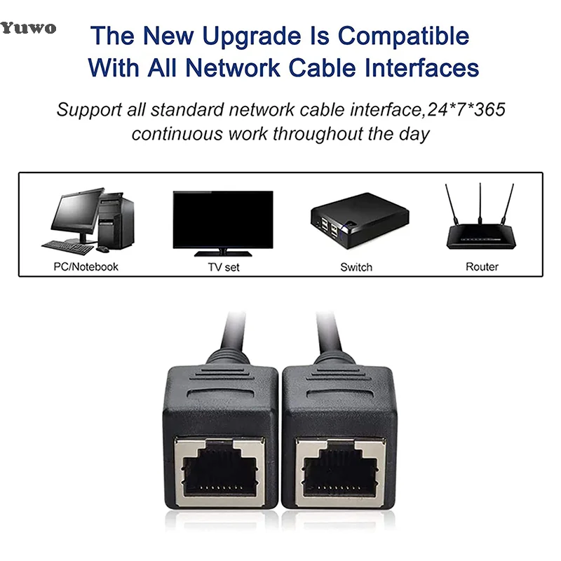 Адаптер Ethernet-сплиттера RJ45, 1 штекер на 2 гнезда, сетевой разветвитель локальной сети, поддержка удлинителя интернет-сети Cat6
Адаптер Ethernet-сплиттера RJ45, 1 штекер на 2 гнезда, сетевой разветвитель локальной сети, поддержка удлинителя интернет-сети Cat6