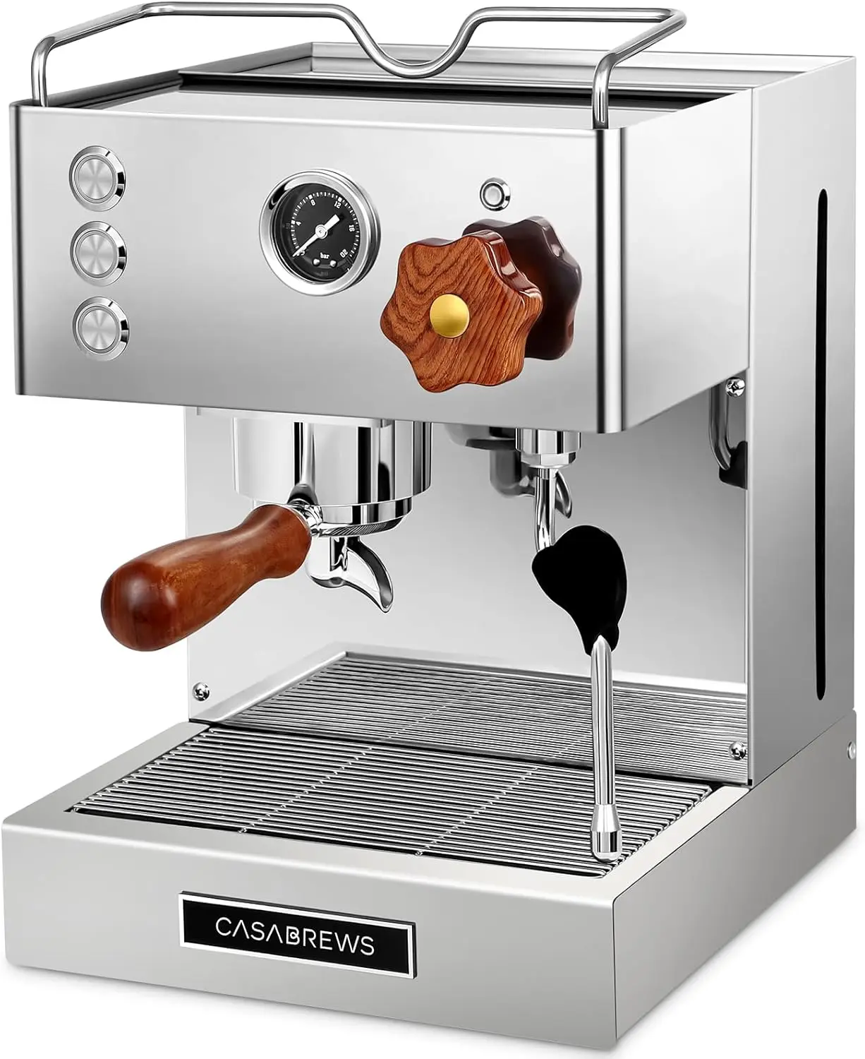 Italian Style Espresso Machine, Semi-Automatic Cappuccino Maker with Copper Boiler and Commercial Steam Wand
Italian Style Espresso Machine, Semi-Automatic Cappuccino Maker with Copper Boiler and Commercial Steam Wand