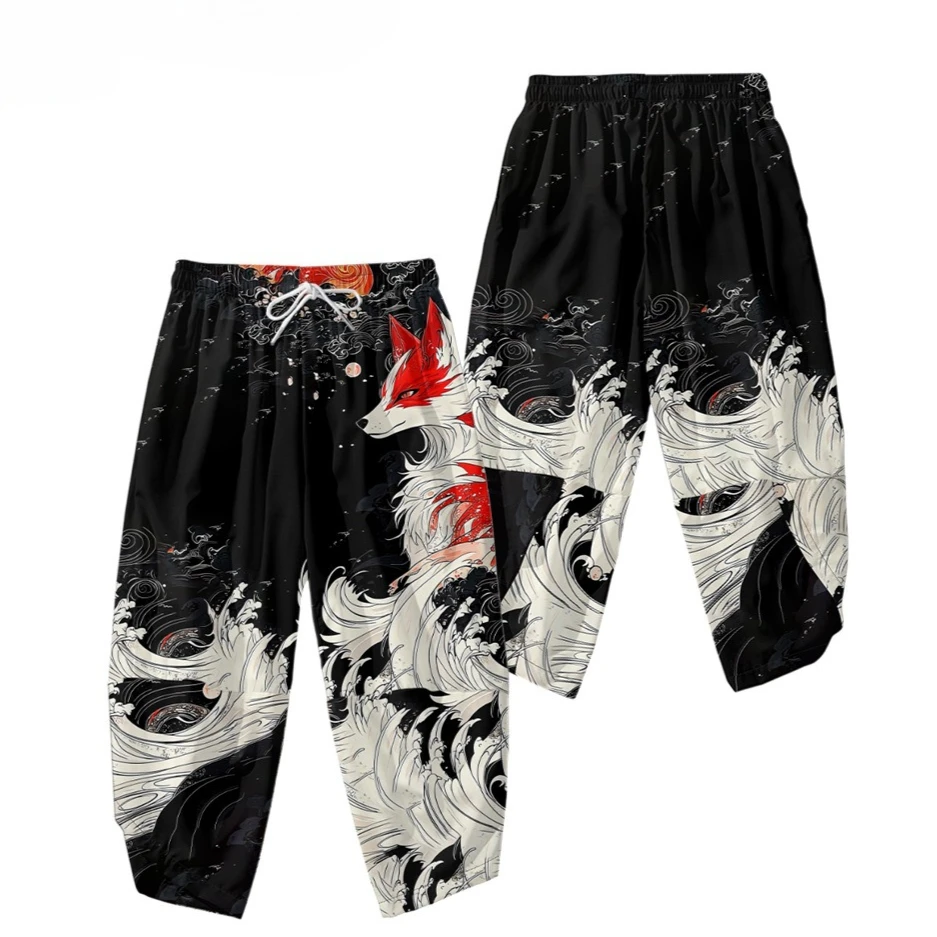 Japanese Kimono Pants Vintage Anime Fox Print Trousers Women Men Traditional Asian Clothing Cosplay Costume
Japanese Kimono Pants Vintage Anime Fox Print Trousers Women Men Traditional Asian Clothing Cosplay Costume