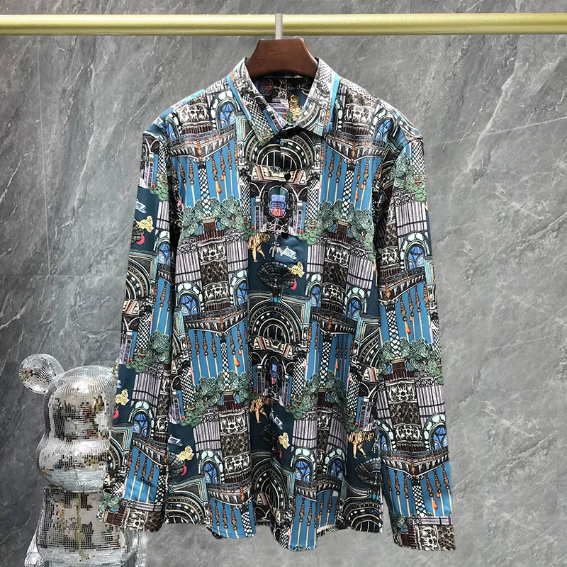 2023 Autumn High Quality Streetwear Korean Men Color Contrast Print Shirt Men Slim Fit Men Dress Shirt Social Camisa Masculina
2023 Autumn High Quality Streetwear Korean Men Color Contrast Print Shirt Men Slim Fit Men Dress Shirt Social Camisa Masculina