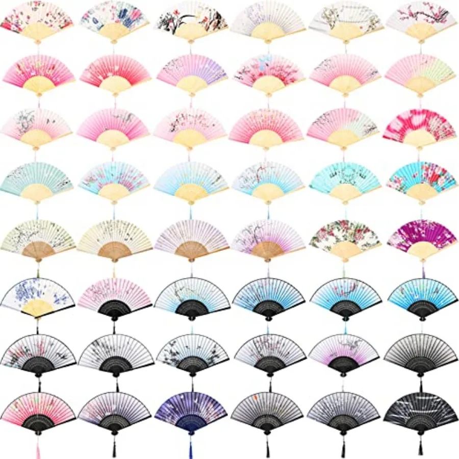 Roowest 48 Pieces Folding Hand Fans for Line Dancing Foldable Chinese Fans for Women Girls Vintage Bamboo Handheld Silk Fabric
Roowest 48 Pieces Folding Hand Fans for Line Dancing Foldable Chinese Fans for Women Girls Vintage Bamboo Handheld Silk Fabric