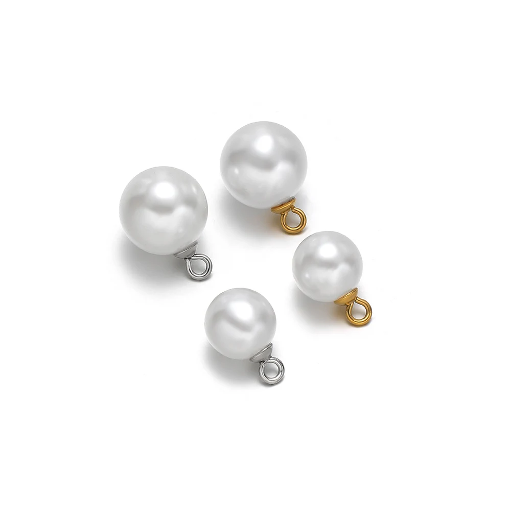 20Pcs Imitation Pearl Charms with Stainless Steel Caps Clothing Buttons for Jewelry Making Necklace Earrings Pendants Supplies
20Pcs Imitation Pearl Charms with Stainless Steel Caps Clothing Buttons for Jewelry Making Necklace Earrings Pendants Supplies
