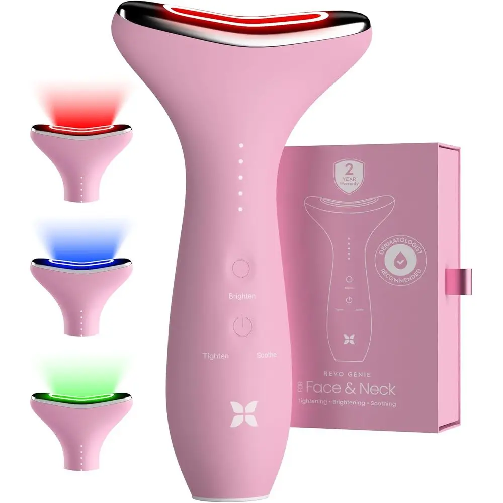Facial Massager with Heat, Vibration, and Multi-Color LED Lights for Skincare Routine
Facial Massager with Heat, Vibration, and Multi-Color LED Lights for Skincare Routine