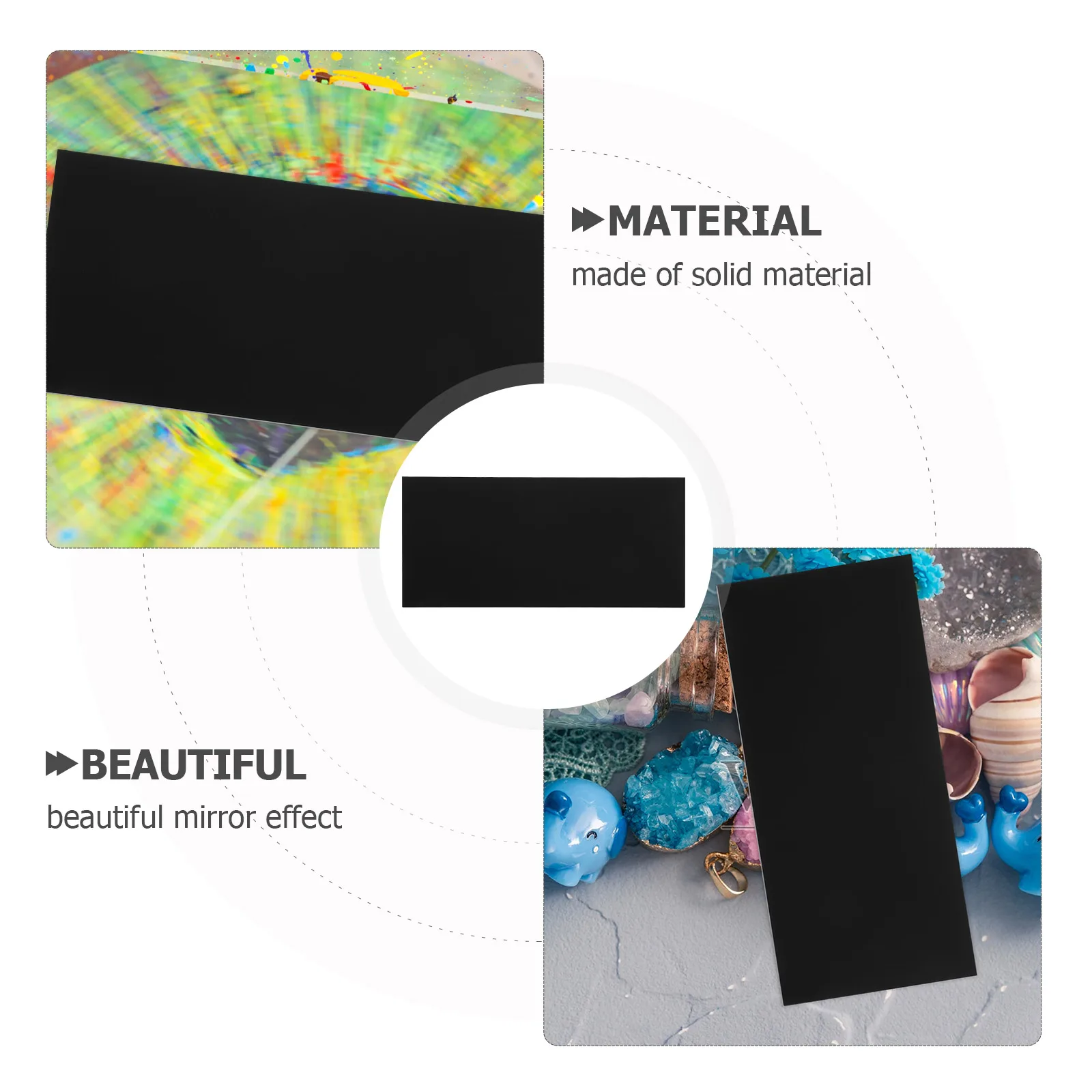 Black Mirror Acrylic Sheet Sturdy Non Transparent Crafting Plate 100x200mm Lightweight Decor Display Board
Black Mirror Acrylic Sheet Sturdy Non Transparent Crafting Plate 100x200mm Lightweight Decor Display Board