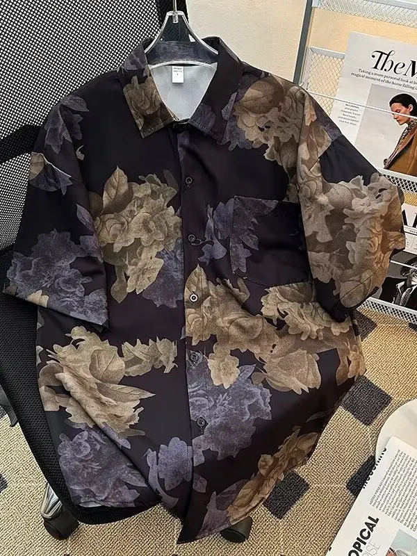Loose Fit Ice Silk Half Sleeve Hawaiian Shirt for Men Summer Thin Beach Casual Style Printed Cotton Wear Resistant Short Shirt
Loose Fit Ice Silk Half Sleeve Hawaiian Shirt for Men Summer Thin Beach Casual Style Printed Cotton Wear Resistant Short Shirt