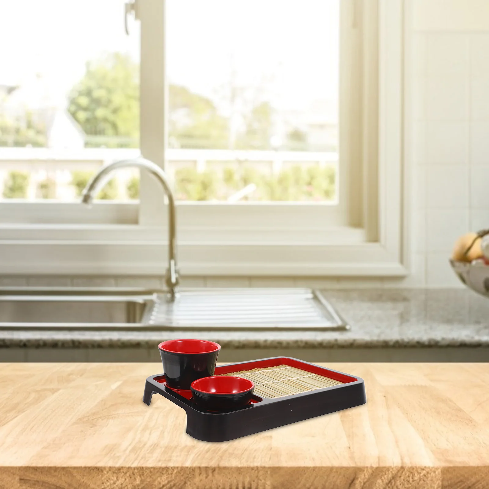 1 set Cold Noodle Plate Japanese Style Melamine Food Container Long Rectangle Tray Tableware Snack-serving Bamboo Mat
1 set Cold Noodle Plate Japanese Style Melamine Food Container Long Rectangle Tray Tableware Snack-serving Bamboo Mat