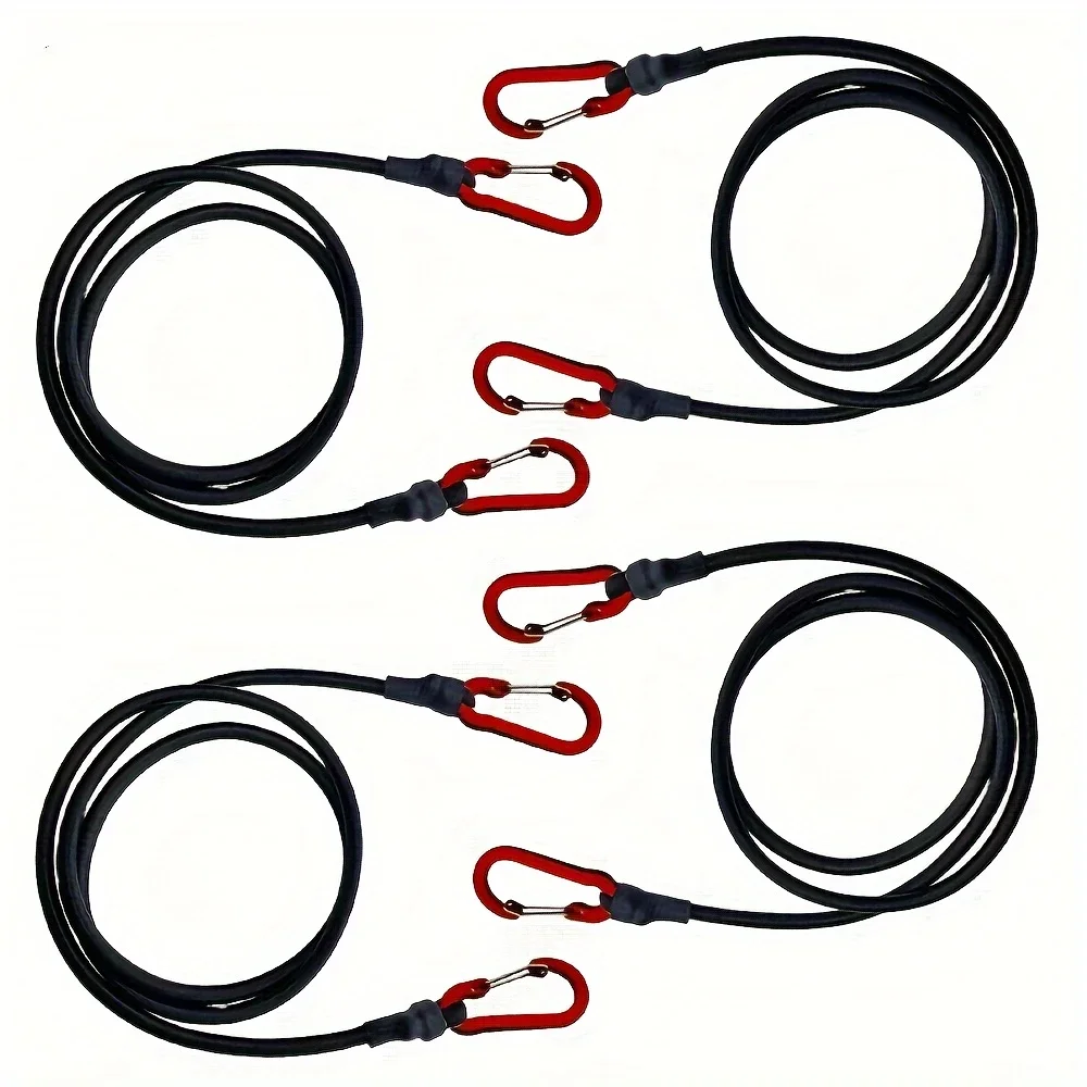 Bungee Cords with Carabiner Heavy Duty Bungee Straps Elastic Rope for Luggage Rack,Cargo,Camping,Tent,Bike Transporting
Bungee Cords with Carabiner Heavy Duty Bungee Straps Elastic Rope for Luggage Rack,Cargo,Camping,Tent,Bike Transporting