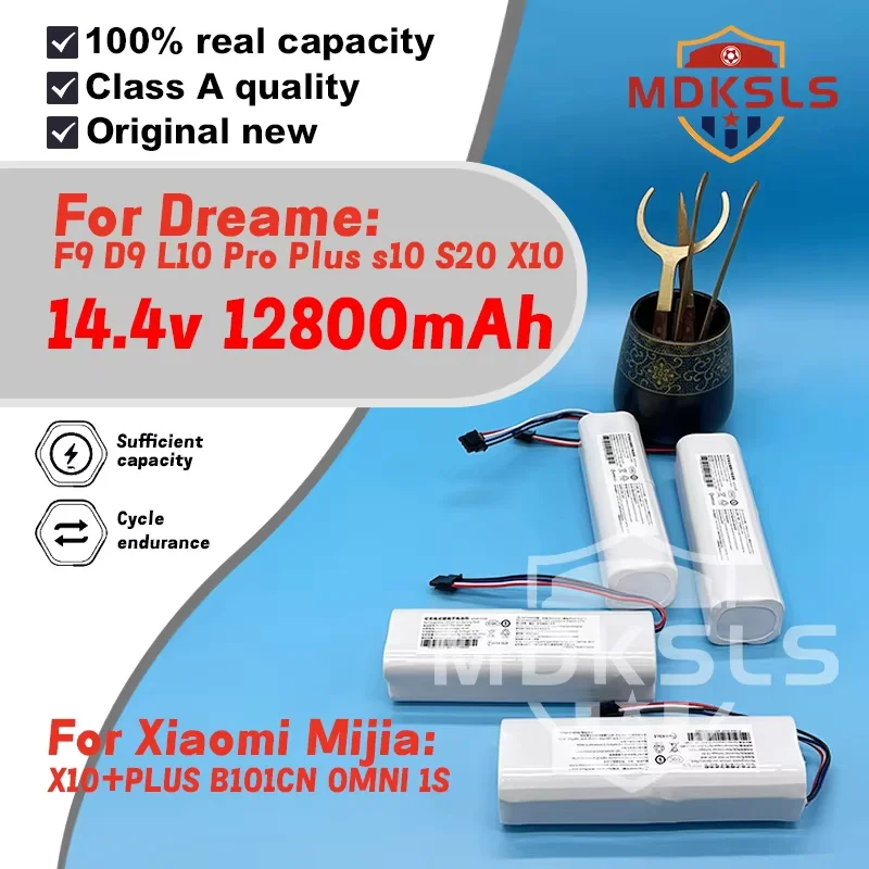 14.4V 12800mAh Li-ion with BMS Protection for Xiaomi Mijia X10+ Plus / Dream F9 D9 L10 Pro Plus S10 S20 X10 OMNI 15 Robot Vacuum
14.4V 12800mAh Li-ion with BMS Protection for Xiaomi Mijia X10+ Plus / Dream F9 D9 L10 Pro Plus S10 S20 X10 OMNI 15 Robot Vacuum