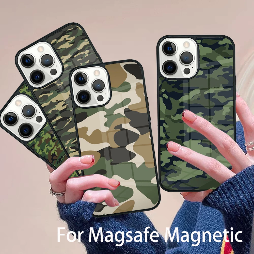 Camouflage Military Phone Case Magesafe Magnetic Wireless Charge Cover For IPhone 16 11 12 13 14 15 Pro Max Plus Mini
Camouflage Military Phone Case Magesafe Magnetic Wireless Charge Cover For IPhone 16 11 12 13 14 15 Pro Max Plus Mini