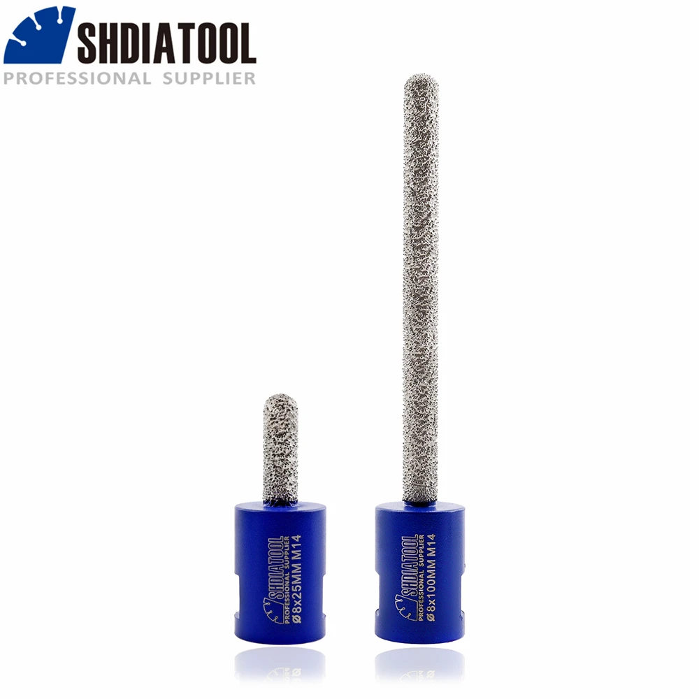 SHDIATOOL Dia8mm алмазное Фрезерное долото для минометного раствора для удаления кирпичного камня фарфора 25/100 мм длина M14 шлифовка резьбы
SHDIATOOL Dia8mm алмазное Фрезерное долото для минометного раствора для удаления кирпичного камня фарфора 25/100 мм длина M14 шлифовка резьбы