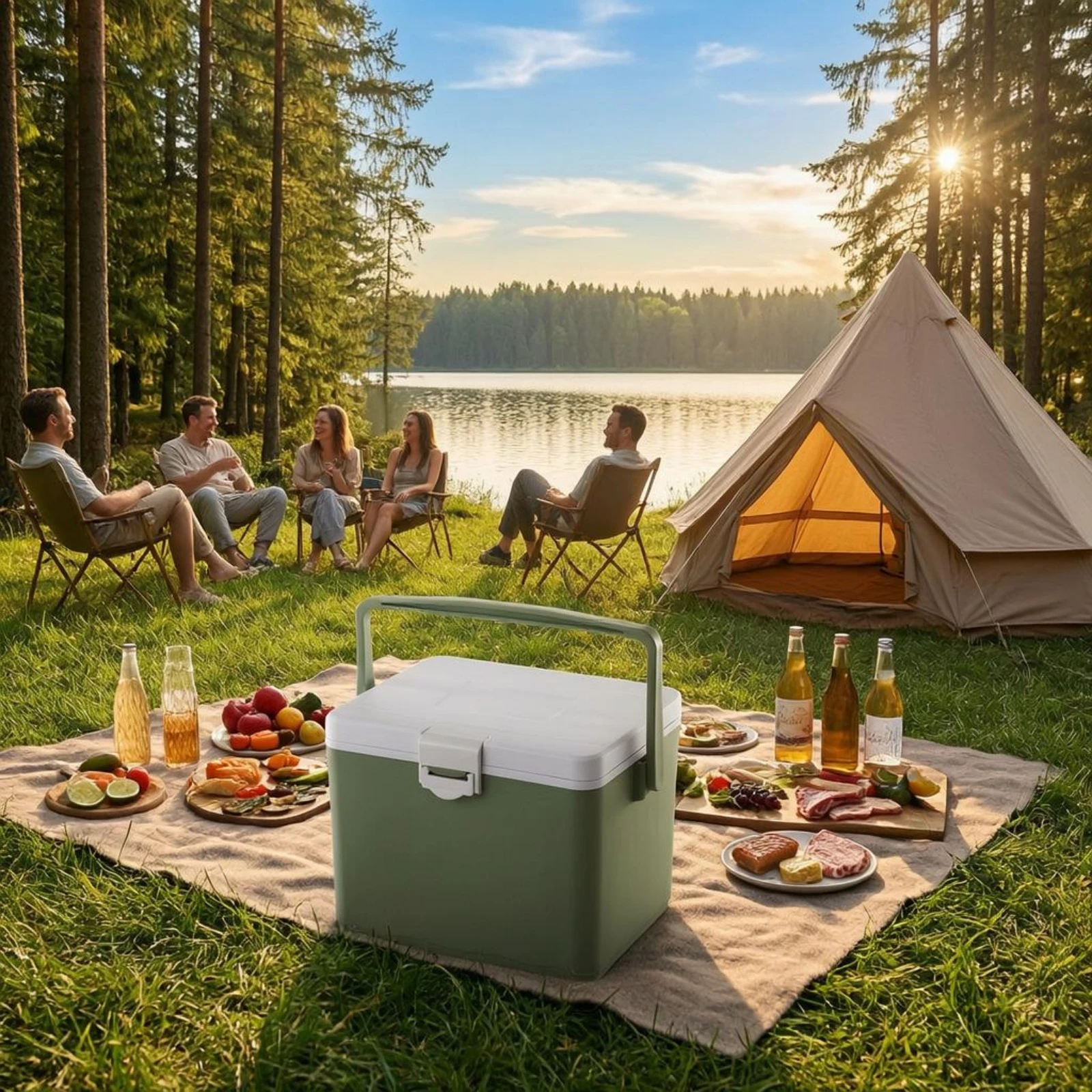 Insulated Cooler Box Hinged Lid Portable Cooler Box Portable Ice Chest Rounded Corners Travel Container Two-Way Hot and Cold
Insulated Cooler Box Hinged Lid Portable Cooler Box Portable Ice Chest Rounded Corners Travel Container Two-Way Hot and Cold