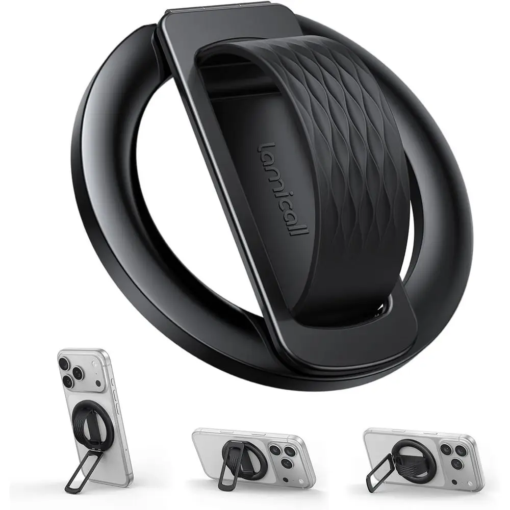Magnetic Phone Grip Holder with Silicone Loop, Compatible with iPhone 17/16/15/14/13/12 Series and Other Metal Ring Devices
Magnetic Phone Grip Holder with Silicone Loop, Compatible with iPhone 17/16/15/14/13/12 Series and Other Metal Ring Devices