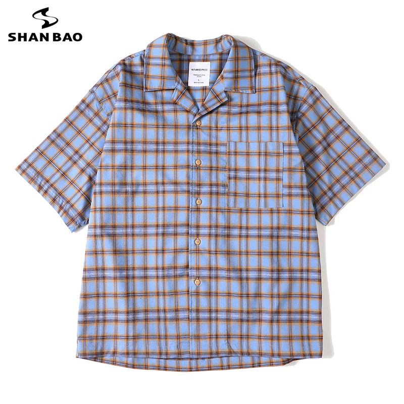 SHAN BAO 2026 summer brand-dyed plaid men's blue plaid shirt classic loose Y2K Cuban collar casual city boy short-sleeved shirt
SHAN BAO 2026 summer brand-dyed plaid men's blue plaid shirt classic loose Y2K Cuban collar casual city boy short-sleeved shirt
