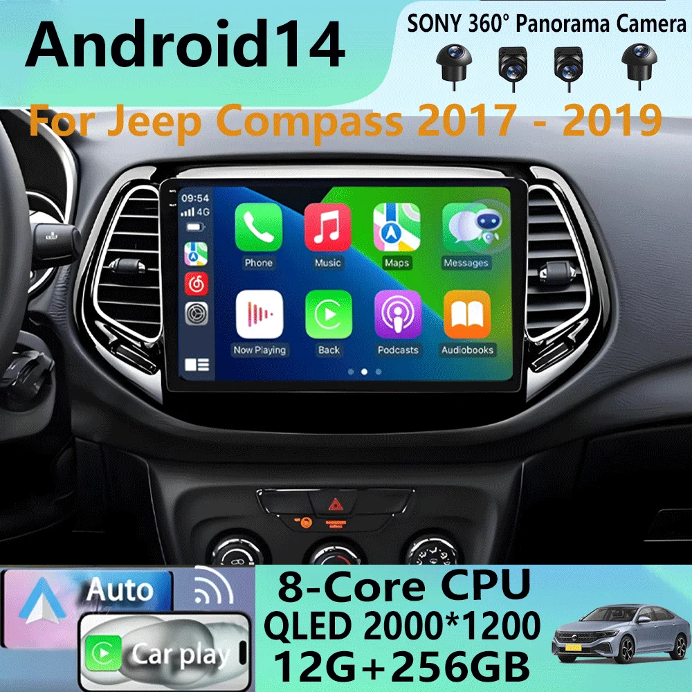 Android 14 Video Player Carplay Auto WIFI+4G For Jeep Compass 2017 2018 2019 Car Radio GPS Stereo Multimedia 2din Head Unit DSP
Android 14 Video Player Carplay Auto WIFI+4G For Jeep Compass 2017 2018 2019 Car Radio GPS Stereo Multimedia 2din Head Unit DSP