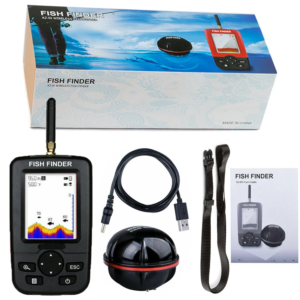 Portable Smart Fish Finder Wireless Sonar Sensor Echo Sounder Fishfinder Depth LCD Display Fish Capturing Transducer Alarm
Portable Smart Fish Finder Wireless Sonar Sensor Echo Sounder Fishfinder Depth LCD Display Fish Capturing Transducer Alarm