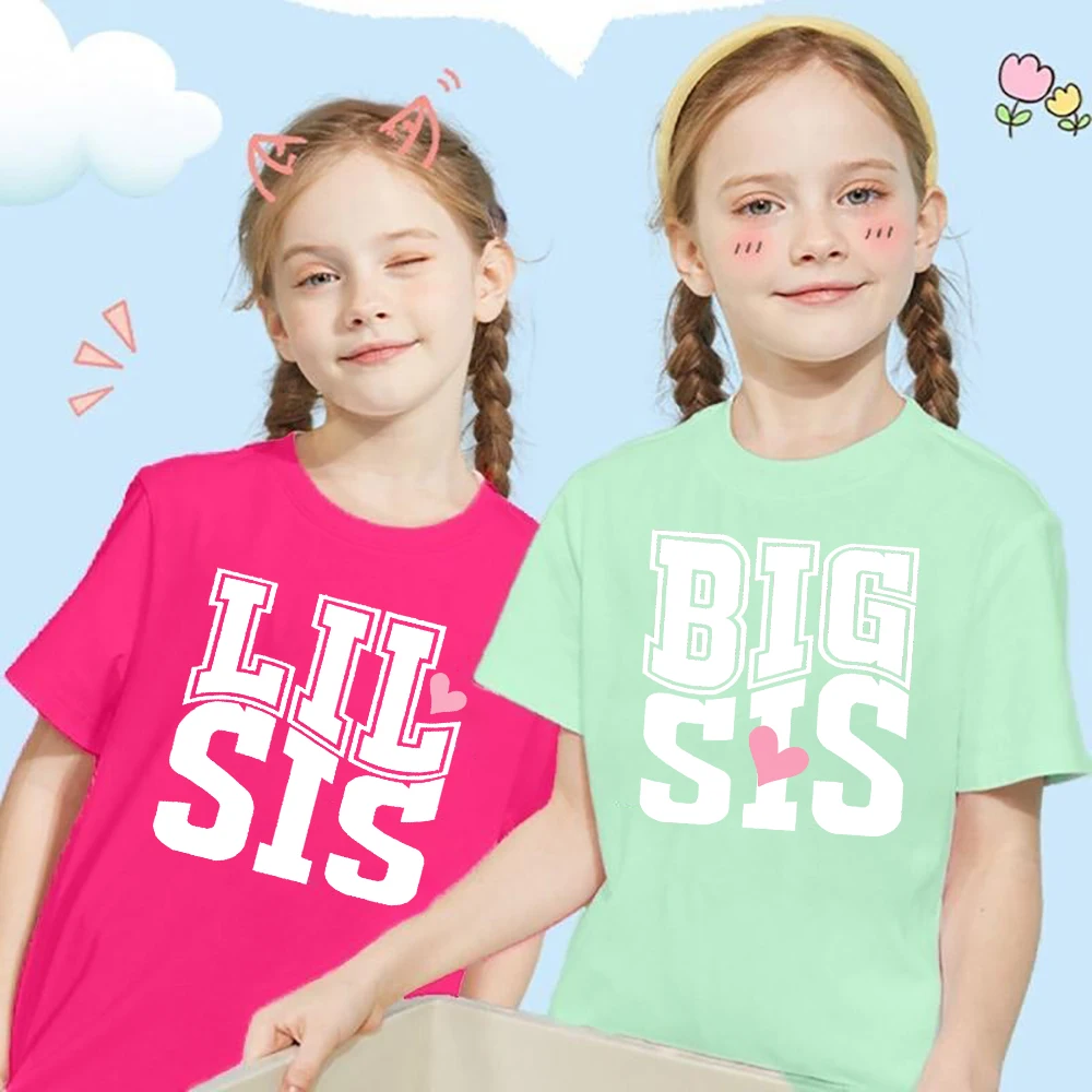 Big Sister Little Sister Family Matching Clothes Girls T-shirt Kids Short Sleeve Tops Outfits Children Candy Color T Shirt Tee
Big Sister Little Sister Family Matching Clothes Girls T-shirt Kids Short Sleeve Tops Outfits Children Candy Color T Shirt Tee