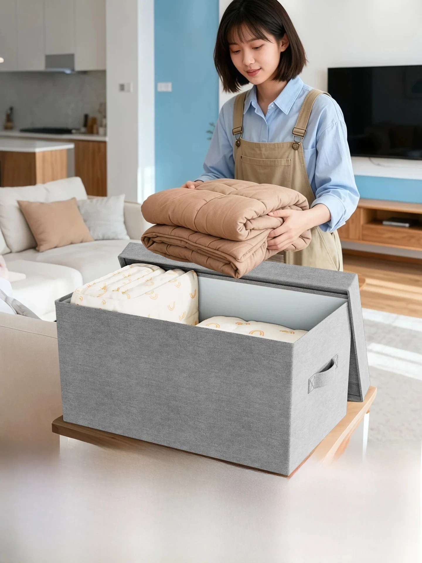 Складной тканевый короб для хранения одежды, короб для переезда, органайзер для гардероба, короб для хранения одежды от Zhaochao
Складной тканевый короб для хранения одежды, короб для переезда, органайзер для гардероба, короб для хранения одежды от Zhaochao