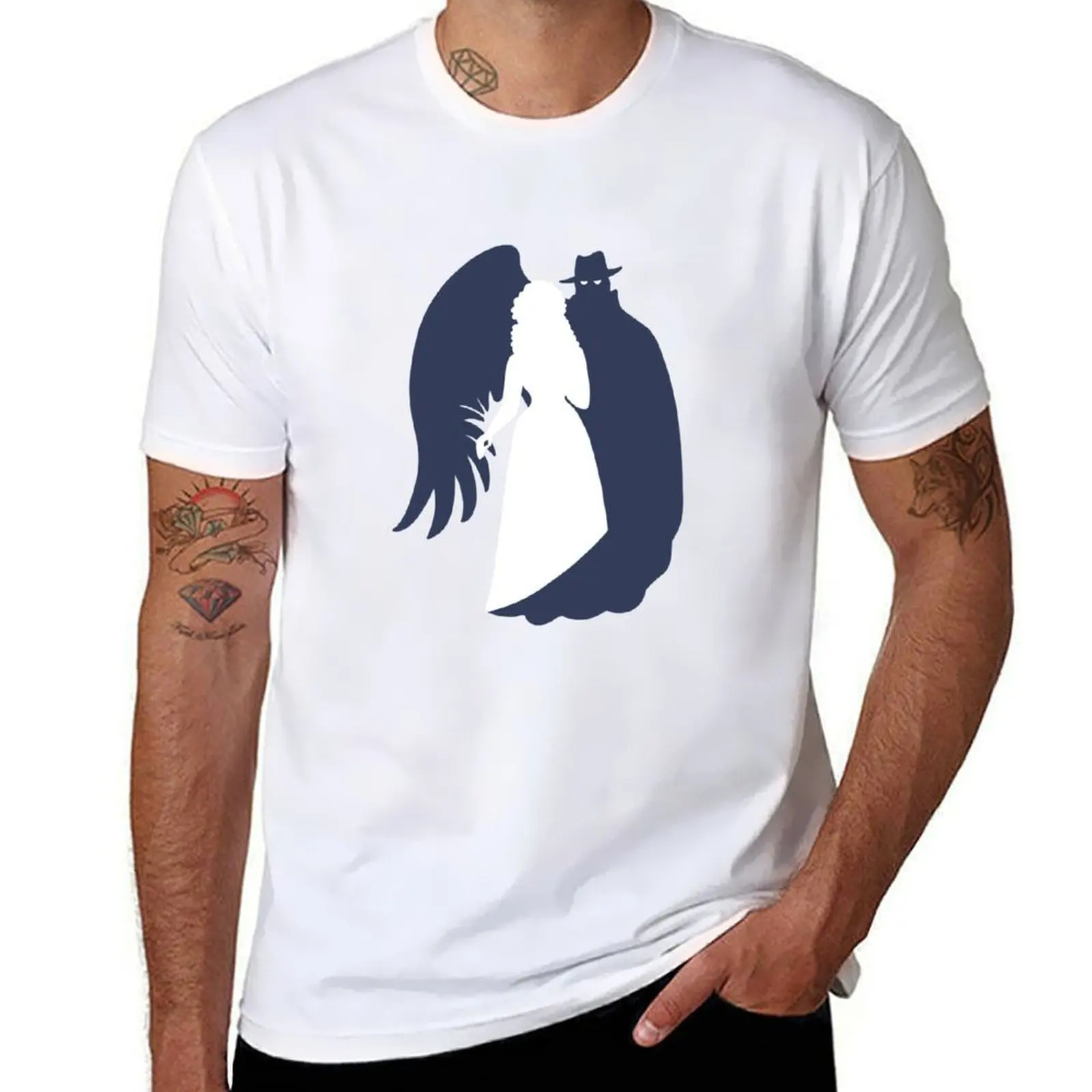(blue) Guardian Angel T-Shirt Casual Pattern Print Tee Shirt
(blue) Guardian Angel T-Shirt Casual Pattern Print Tee Shirt