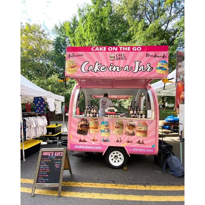 Stainless Steel Mobile Bar Trailer Mini Buffet Bakery Shop with attached dining car area flexible street food cart
Stainless Steel Mobile Bar Trailer Mini Buffet Bakery Shop with attached dining car area flexible street food cart