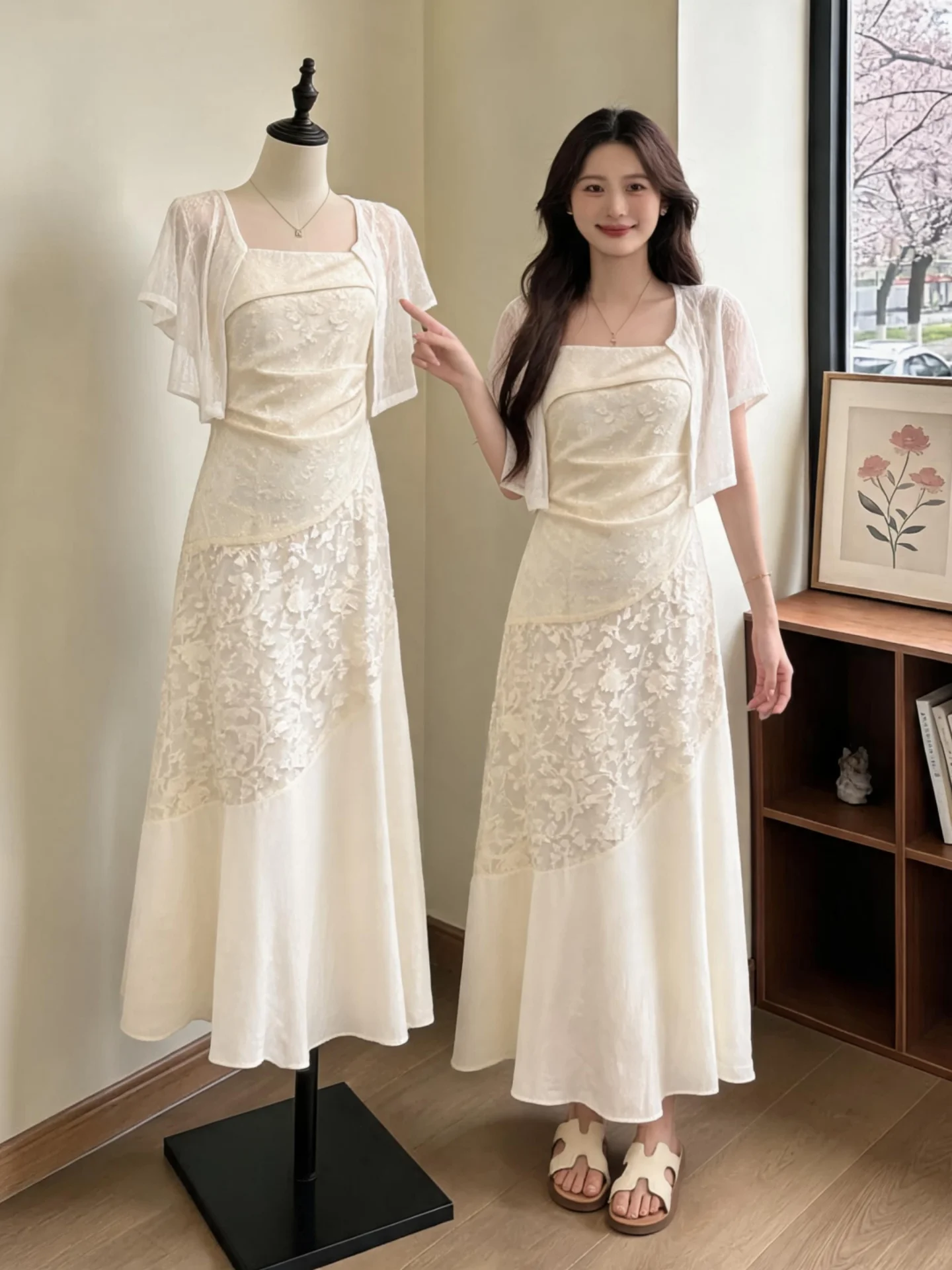 Summer Outfit Women's plus Size Micro Fat MM Slimming High-End Sense Outerwear Cardigan Strapless Dress Two-Piece Set
Summer Outfit Women's plus Size Micro Fat MM Slimming High-End Sense Outerwear Cardigan Strapless Dress Two-Piece Set