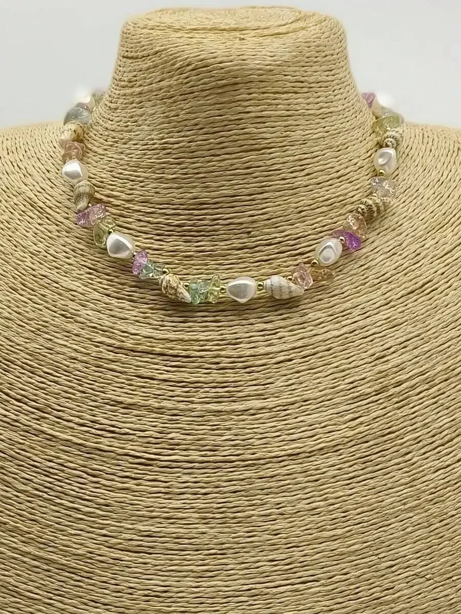 Seashell And Candy Color Beaded Necklace For Women Bohemian Coastal Vacation Jewelry
Seashell And Candy Color Beaded Necklace For Women Bohemian Coastal Vacation Jewelry