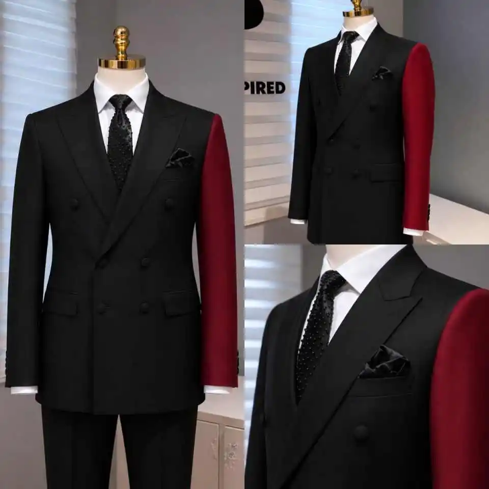 Stylish Two-Tone Men's Suit 2-Piece Double-Breasted Contrast Sleeve Formal Wedding Business Suit платье на выпускной Customized
Stylish Two-Tone Men's Suit 2-Piece Double-Breasted Contrast Sleeve Formal Wedding Business Suit платье на выпускной Customized