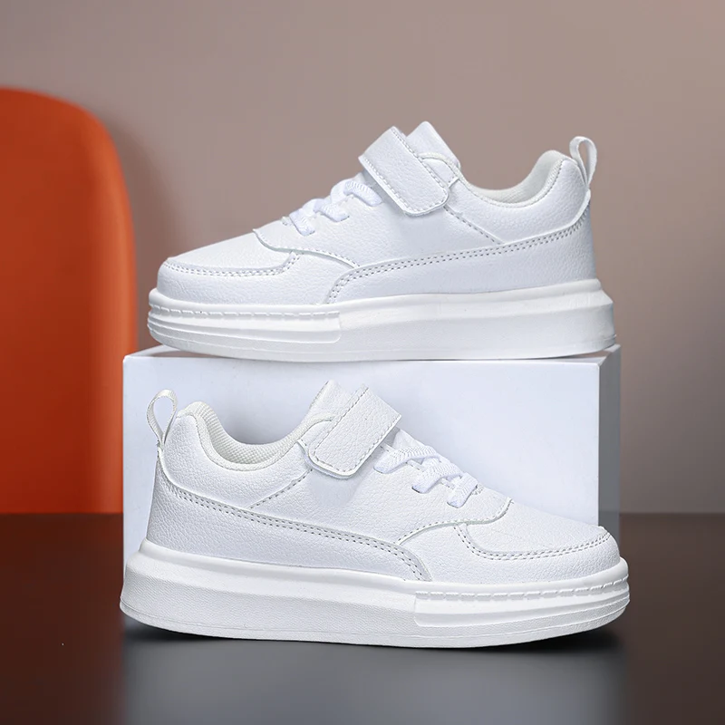 Children's White Sneakers PU Leather Fashion Sports Running Shoes Boys Girls Leisure Board Shoes All-match Non-slip Casual Shoes
Children's White Sneakers PU Leather Fashion Sports Running Shoes Boys Girls Leisure Board Shoes All-match Non-slip Casual Shoes