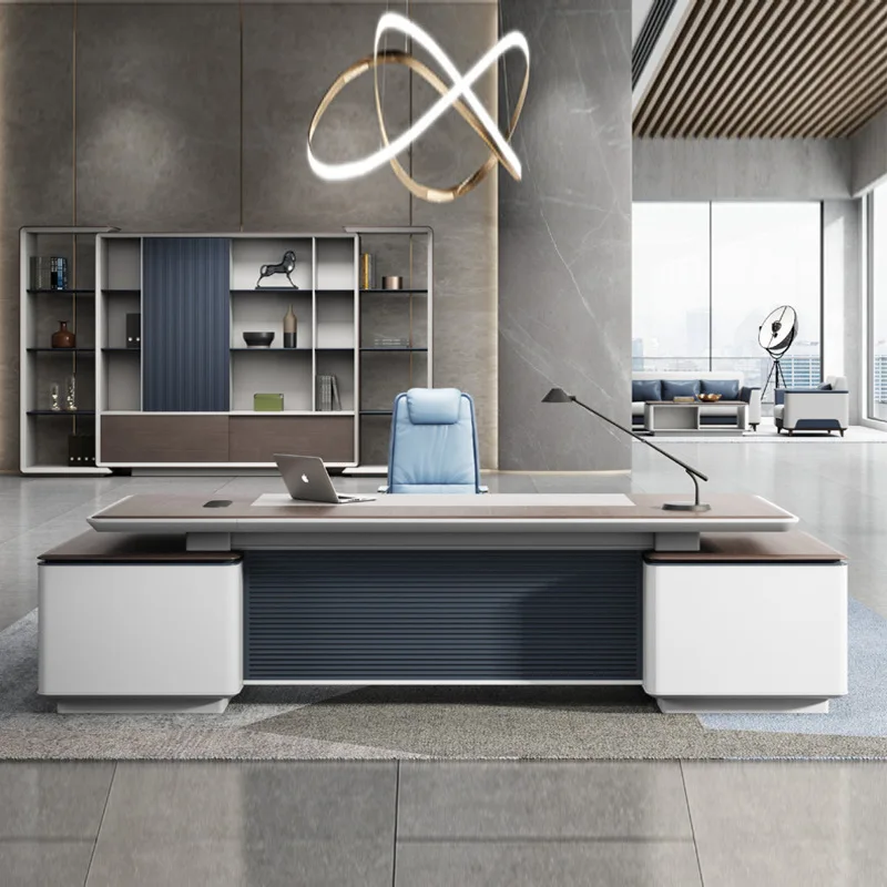 Современный светлый роскошный стул, письменный стол высокого класса, комбинация стола менеджера
Современный светлый роскошный стул, письменный стол высокого класса, комбинация стола менеджера