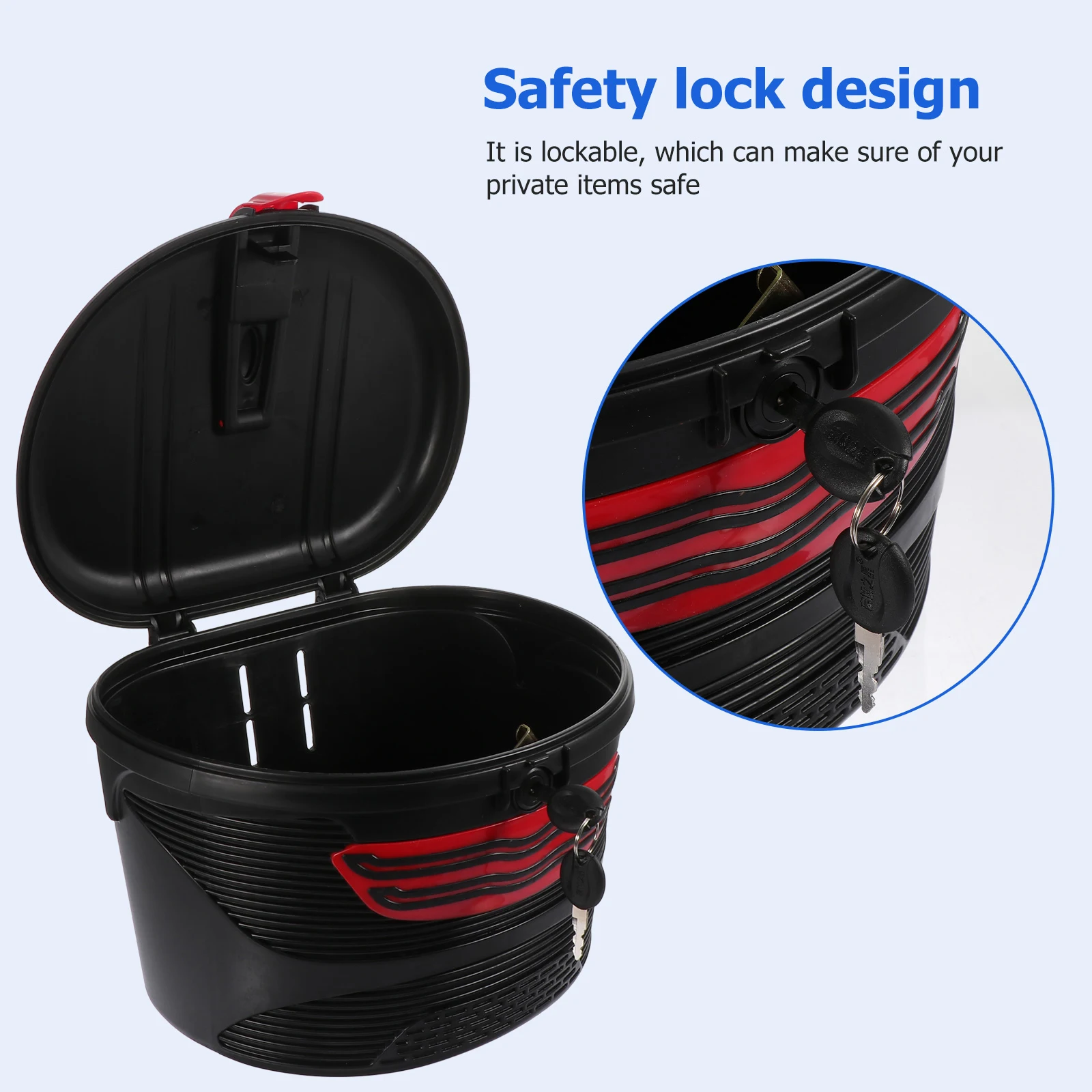 Bicycle Basket Durable Plastic Large Capacity Waterproof Anti Theft Lock Electric Storage Front Frame Hanging Mountain Bike
Bicycle Basket Durable Plastic Large Capacity Waterproof Anti Theft Lock Electric Storage Front Frame Hanging Mountain Bike