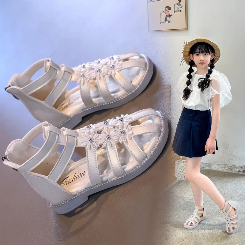 Children's Sandals 2025 Summer New Closed-toe Anti Collision Children's Roman Beach Sandals Fashion Flower Girl Princess Shoes
Children's Sandals 2025 Summer New Closed-toe Anti Collision Children's Roman Beach Sandals Fashion Flower Girl Princess Shoes
