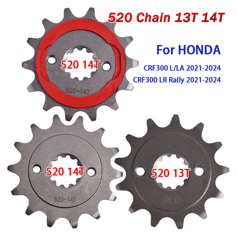 520 13T 14T Front Sprocket Gear Wheel Cam Pinion For Honda Off Road CRF300 L LA LR LRA Rally 2021-2024 CRF300LR CRF300L CRF 300
520 13T 14T Front Sprocket Gear Wheel Cam Pinion For Honda Off Road CRF300 L LA LR LRA Rally 2021-2024 CRF300LR CRF300L CRF 300