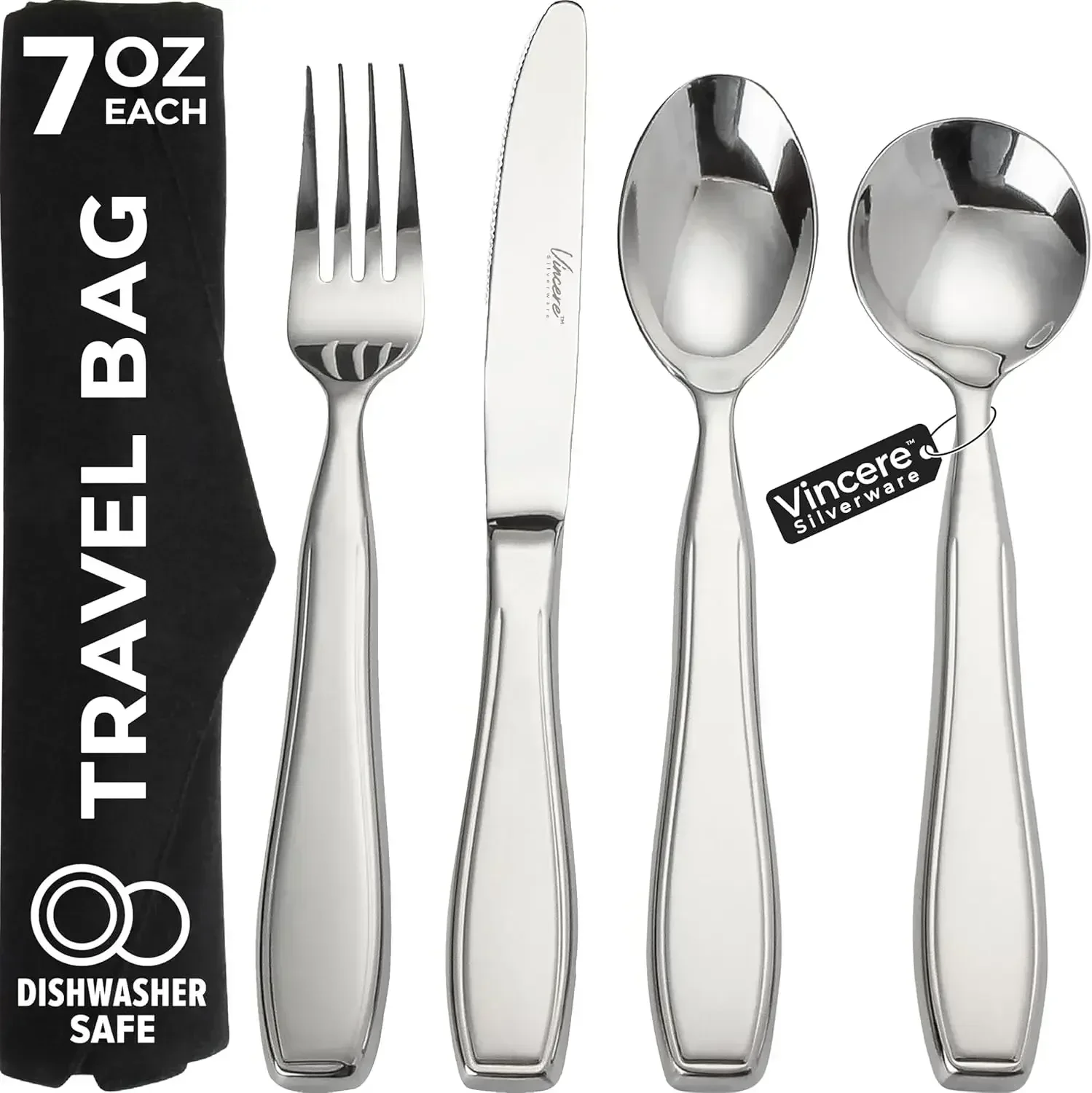 Heavy Weighted Utensils for Hand Tremors, Parkinson's & Arthritis - 7oz Stainless Steel Silverware Set
Heavy Weighted Utensils for Hand Tremors, Parkinson's & Arthritis - 7oz Stainless Steel Silverware Set