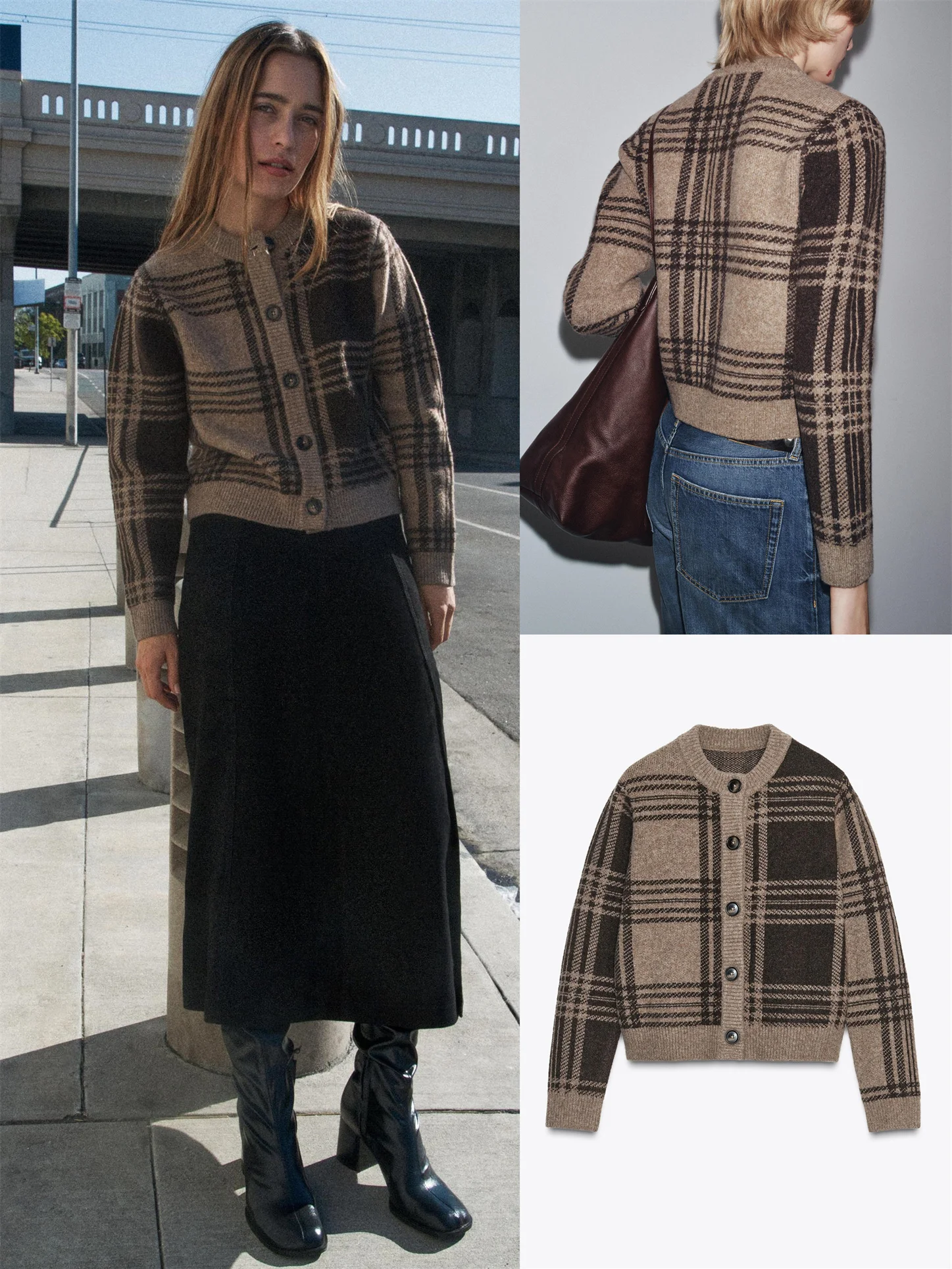 Casual Knitted Long Sve round Ne Plaid Open Cardigan Women's Faion mat Autumn Winter New Arrival Outerwear
Casual Knitted Long Sve round Ne Plaid Open Cardigan Women's Faion mat Autumn Winter New Arrival Outerwear