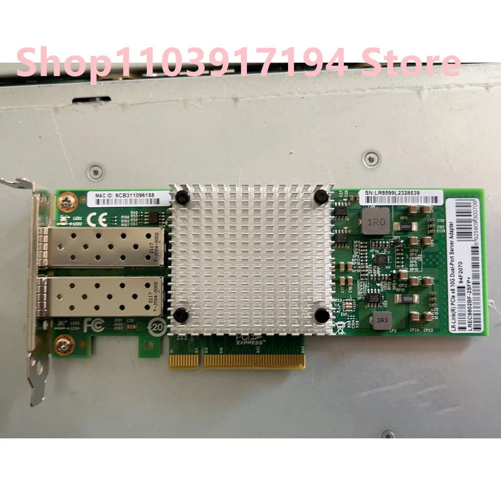 Для UTC LREC9802BF-2SFP + 94F2070 82599ES Двухпортовая 10-гигабитная оптоволоконная сетевая карта
Для UTC LREC9802BF-2SFP + 94F2070 82599ES Двухпортовая 10-гигабитная оптоволоконная сетевая карта
