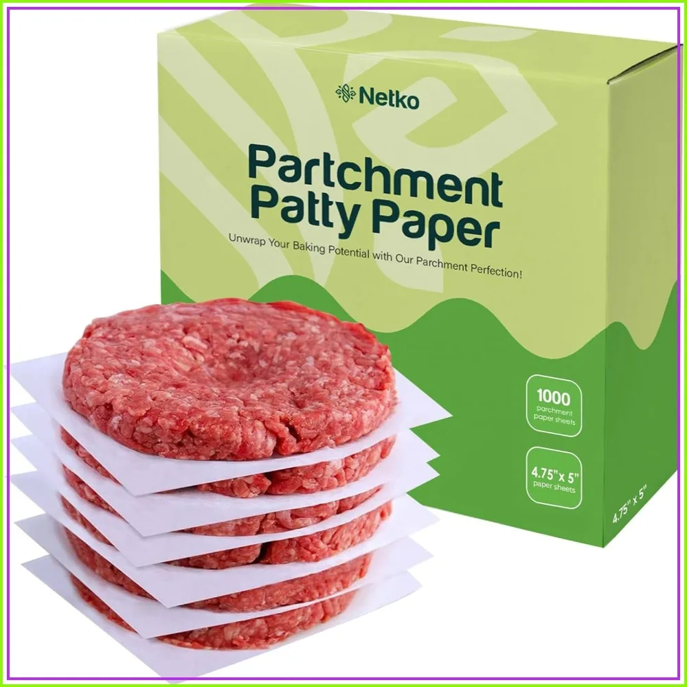 1000 Non-Stick Wax Patty Paper Squares 4.75x5" for Hamburger Press, Freezing & More
1000 Non-Stick Wax Patty Paper Squares 4.75x5" for Hamburger Press, Freezing & More